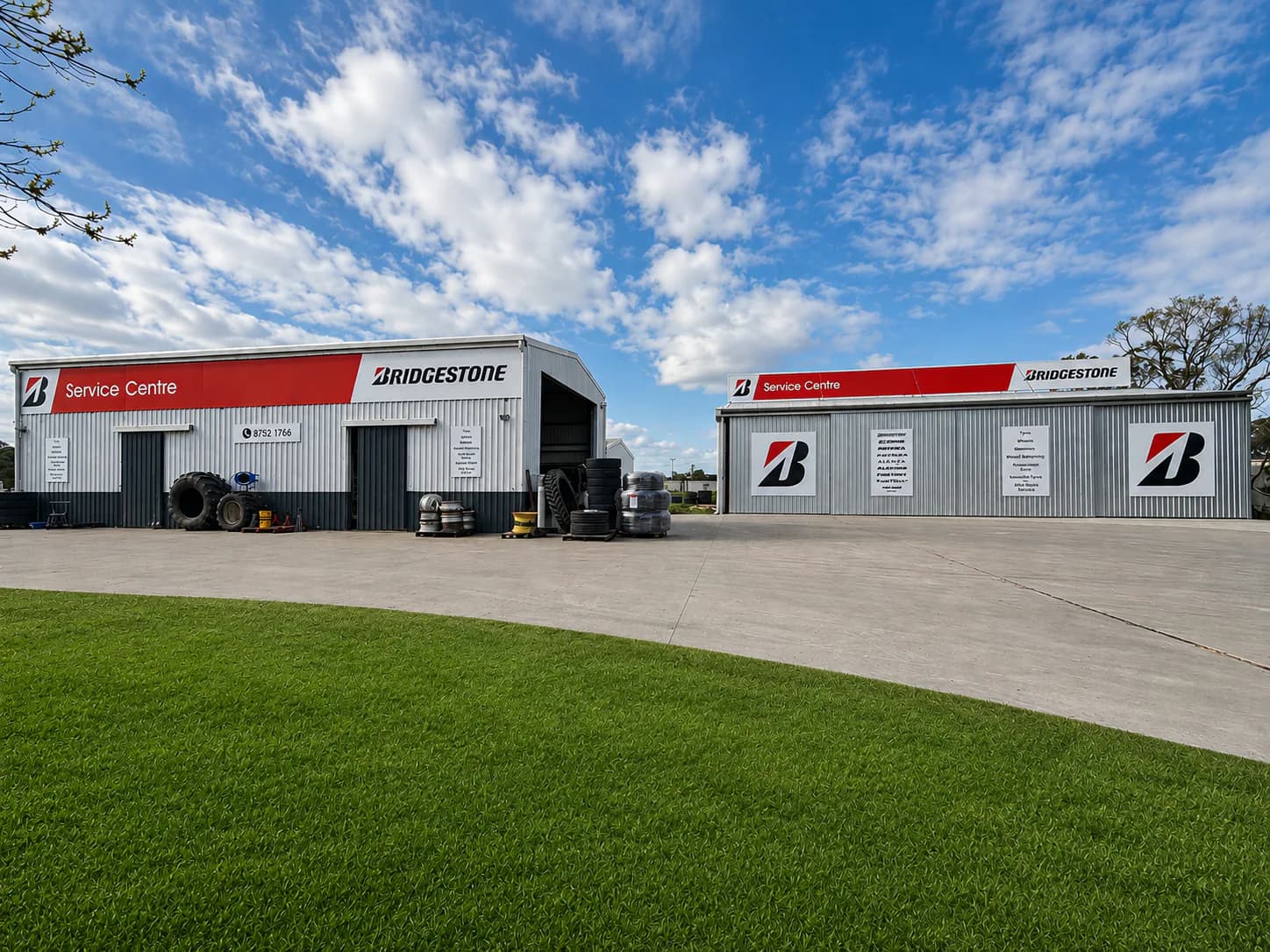 The Bordertown Tyre and Wheel Co. Bridgestone Service Centre workshops on Merrett Road, Bordertown